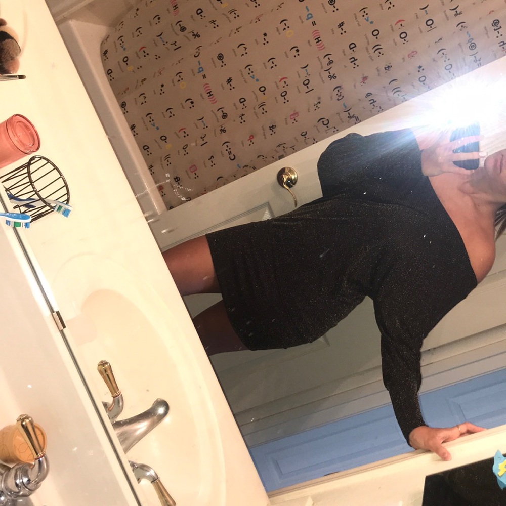 Black and gold club dress
